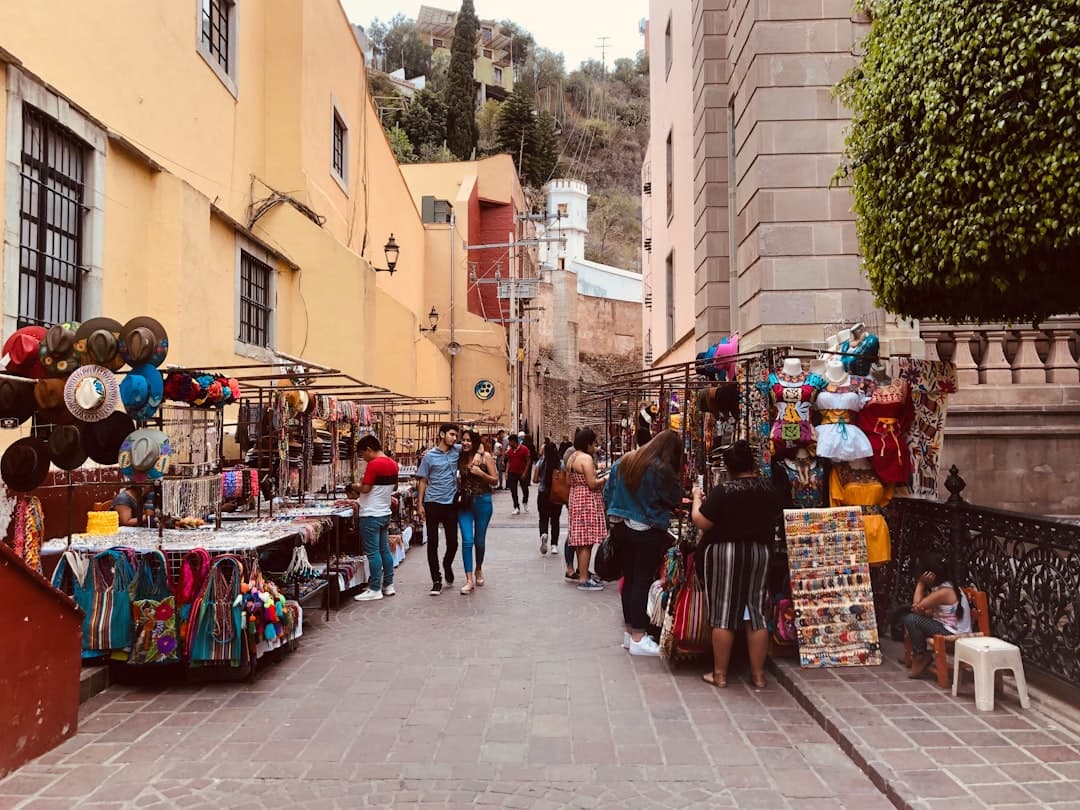 people walking on a street