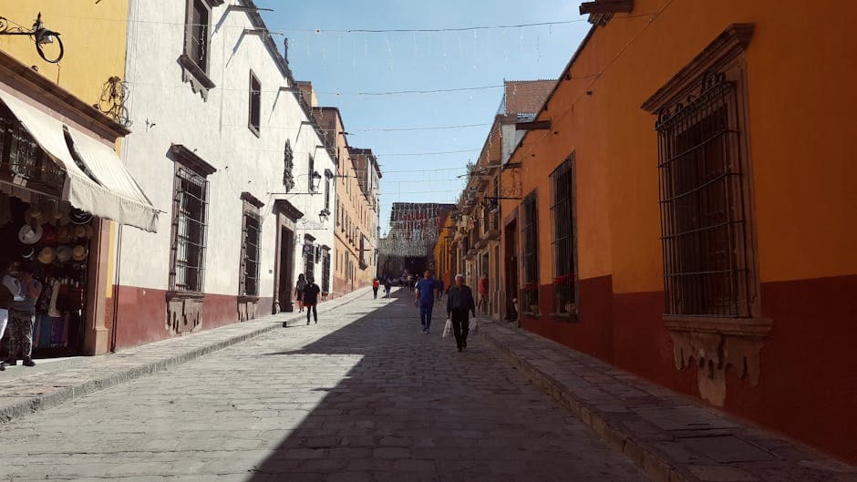 Explore the cobblestone streets of San Miguel de Allende, Mexico, with vibrant architecture.