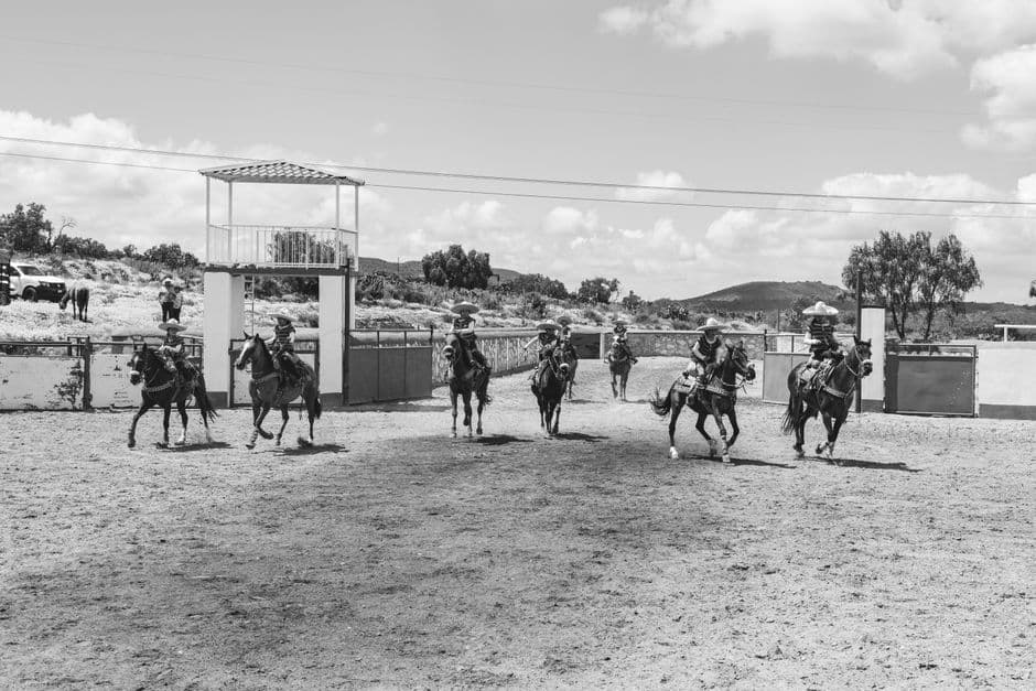 Charreria event in San Juan Tizahuapan, Hidalgo, captures skilled horsemen in action.