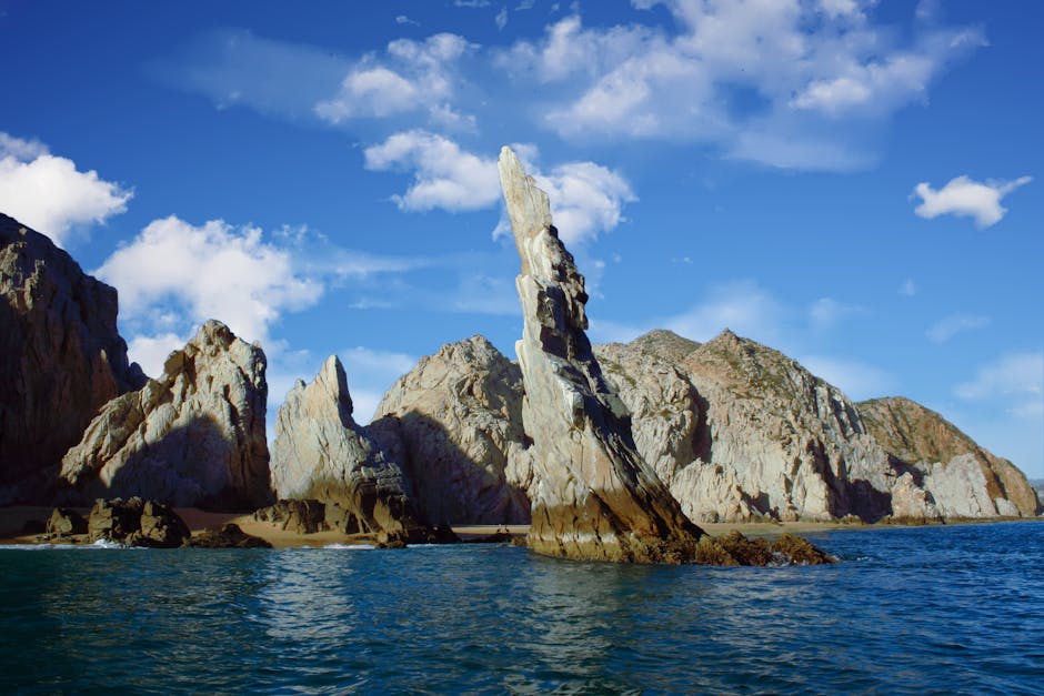 Stunning rock formations and ocean view in Cabo San Lucas, Mexico.