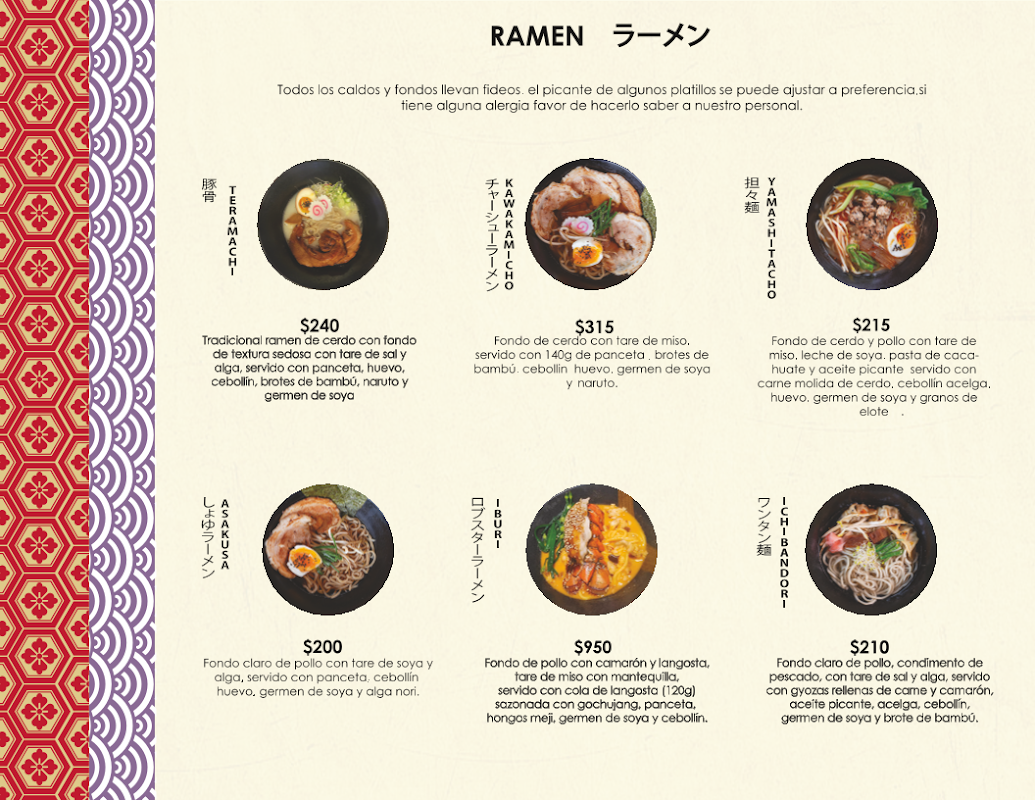 Interior de Shuten mostrando la barra de acero, botellas de sake y el chef sirviendo ramen — ambiente nocturno