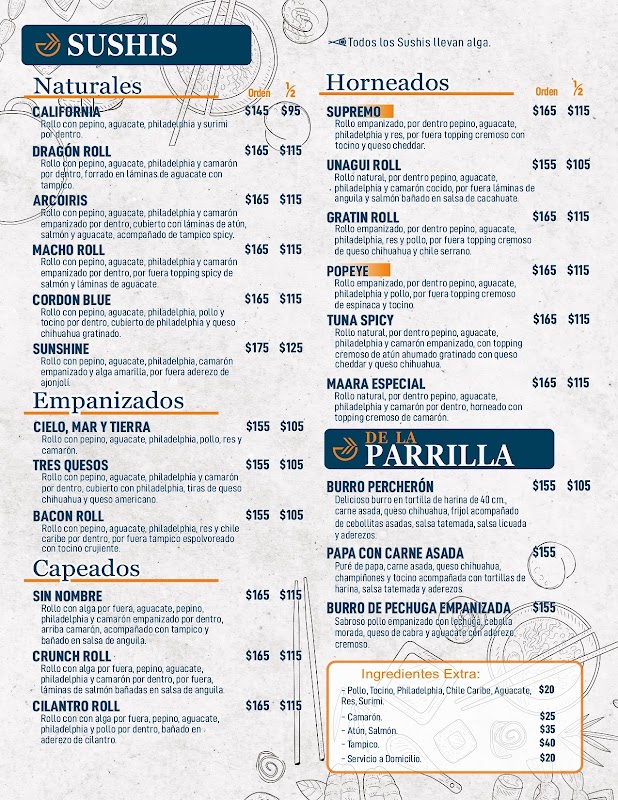 Surtido de sushi y rollos tempura en Katana – bandeja con colores vivos y chef colocando piezas