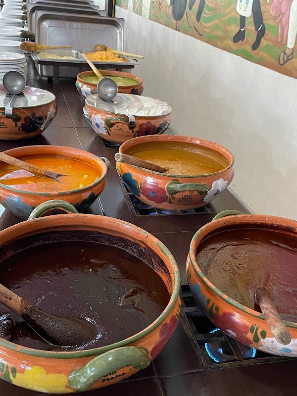 Clase práctica en Quinta Brava con participantes preparando mole y tortillas en la cocina del jardín