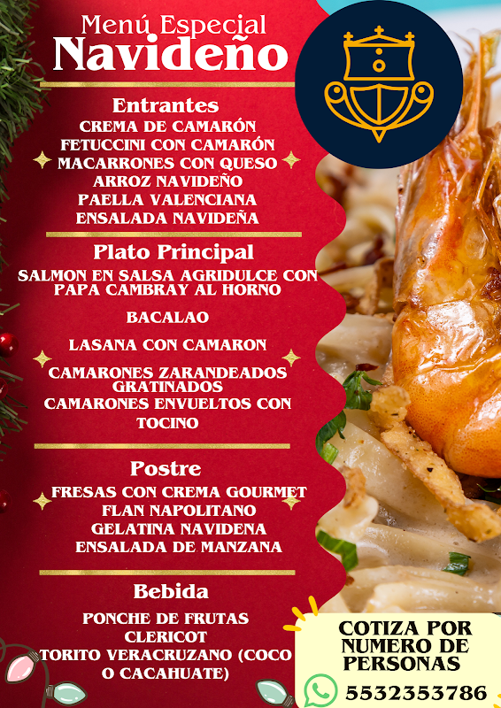 Camarones al coco en Pescados y Mariscos La Antigua Tultitlán — plato principal con salsa brillante