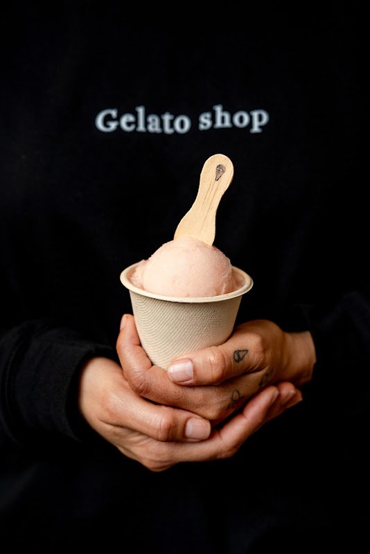 Helados Rabbit's con su mostrador de sabores variados, resaltando un vaso de helado de mamey y el letrero de horario 2–8 pm en Av. Enrique C. Rébsamen 184